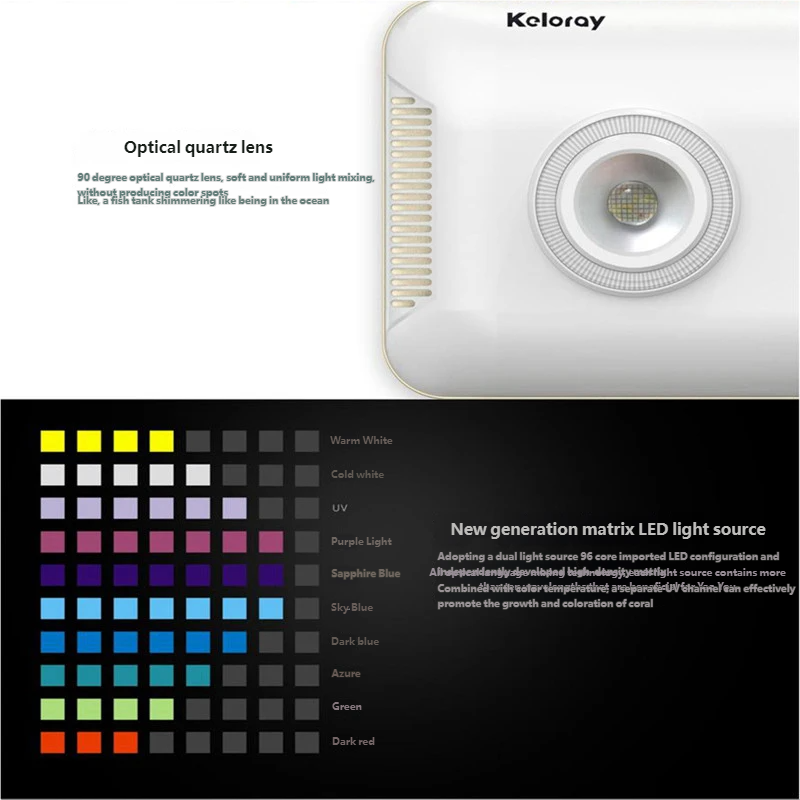 Lámpara LED de espectro comple - Marine Aquarium Led Lights reseña y precio